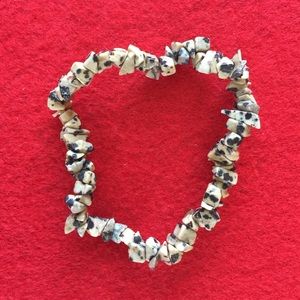 Dalmatian stone bracelet